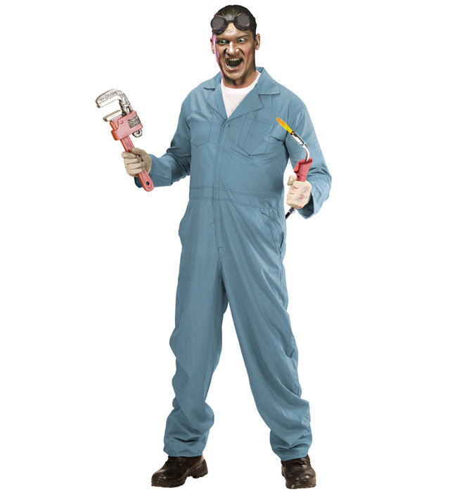 Mechaniker-Overall in Blau für Fasnacht und Karneval