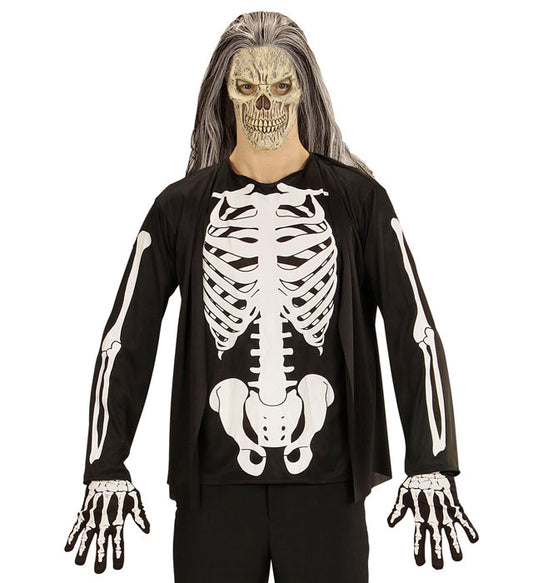 Skelett Shirt mit detailreichem Knochen-Design für Halloween und Fasnacht