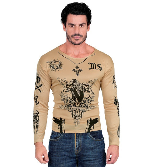 LATINO GANGSTER Shirt Tattoo als Fasnachts-Kostümzubehör