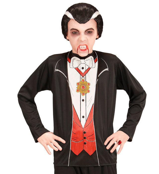 Vampir Shirt mit klassischem Design für Fasnacht und Halloween