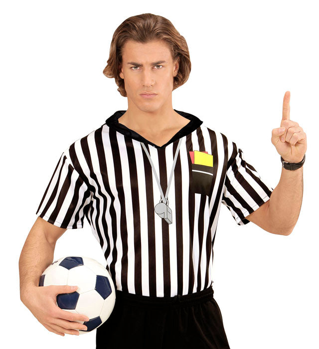 Schiedsrichter T-Shirt schwarz-weiß gestreift für Sport und Fasnacht