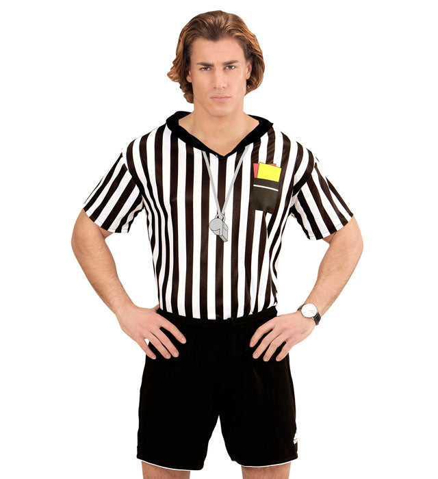 Schiedsrichter T-Shirt schwarz-weiß gestreift für Sport und Fasnacht