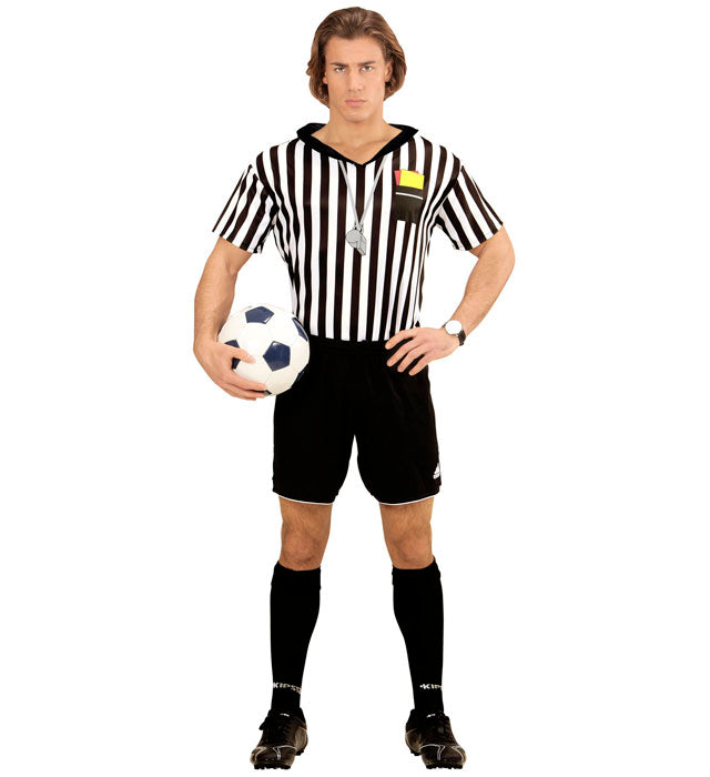 Schiedsrichter T-Shirt schwarz-weiß gestreift für Sport und Fasnacht