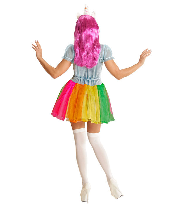 Einhorn Kostüm bestehend aus Kleid und Haarreif für Fasnacht und Mottoparty