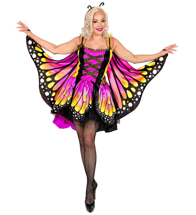 Schmetterlingskostüm mit Tutu, Flügeln und Antennen für Fasnacht und Karneval