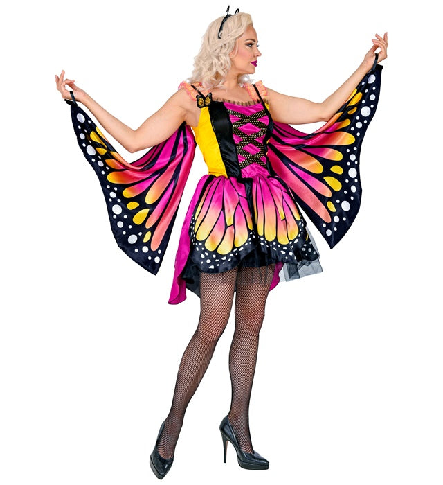 Schmetterlingskostüm mit Tutu, Flügeln und Antennen für Fasnacht und Karneval
