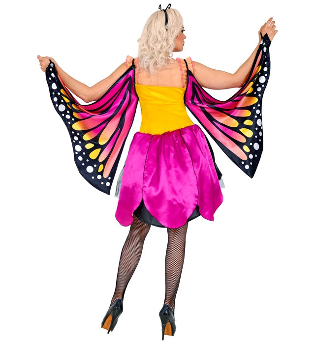 Schmetterlingskostüm mit Tutu, Flügeln und Antennen für Fasnacht und Karneval