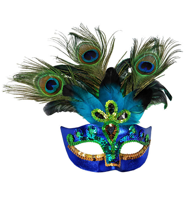 PFAUENMASKE Diverse Farben