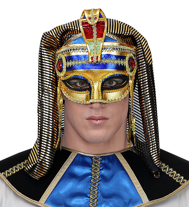 Pharaonenmaske in ägyptischem Design für Fasnacht und Karneval