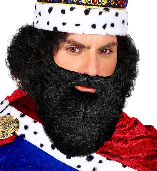 Schwarzer Bart mit Schnurrbart als Piratenkostüm Accessoire