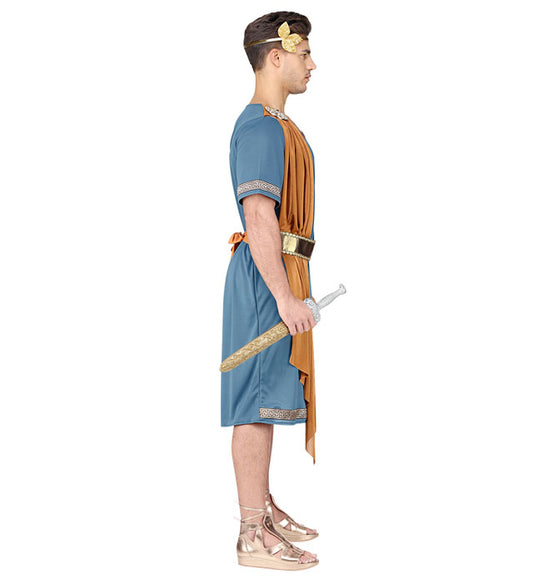Römischer Imperator Kostüm mit Tunika, Schärpe, Gürtel und Lorbeerkrone