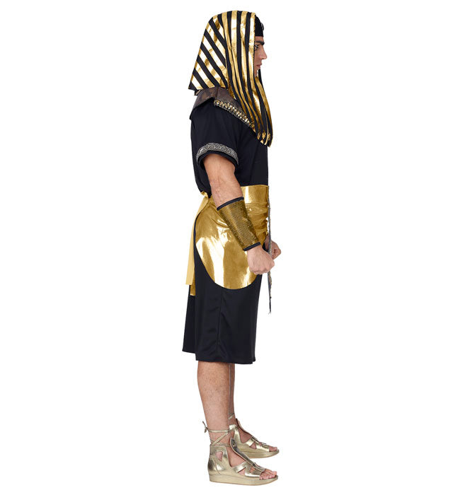 Pharao-Kostüm Set mit Tunika, Gürtel, Halskragen und Kopfbedeckung