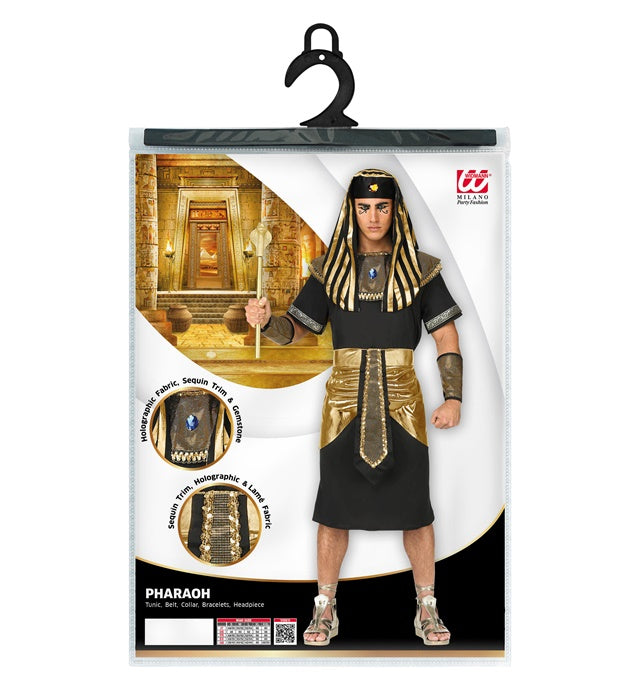 Pharao-Kostüm Set mit Tunika, Gürtel, Halskragen und Kopfbedeckung