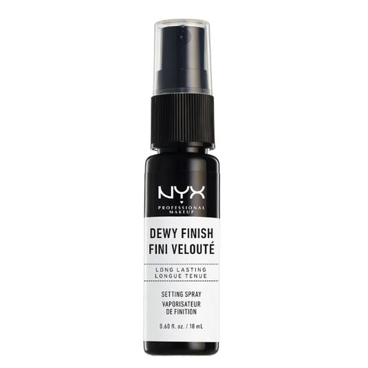 NYX NYX Dewy Finish Setting Spray Mini 18 ml Gesichtsspray für langanhaltendes Make-up Kosmetik