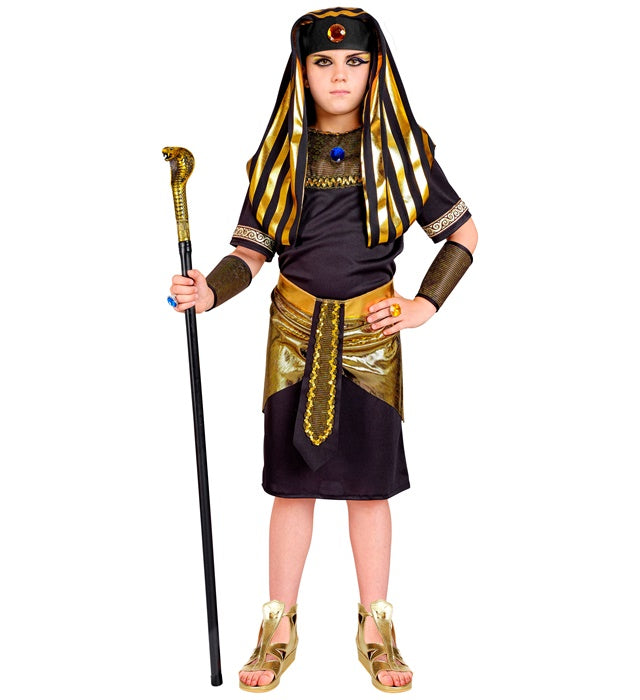Pharao Kostüm Set mit Tunika, Gürtel, Halskragen und Kopfbedeckung für Fasnacht