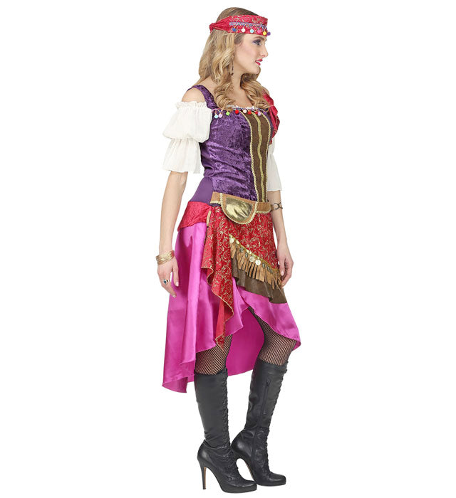 Wahrsagerin Kostüm mit Kleid und Kopftuch für Fasnacht und Karneval