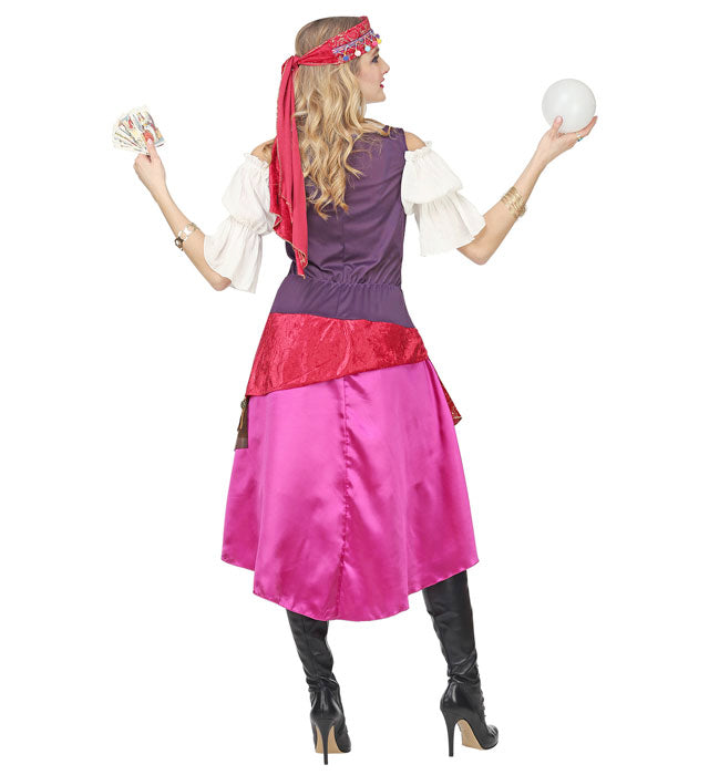 Wahrsagerin Kostüm mit Kleid und Kopftuch für Fasnacht und Karneval