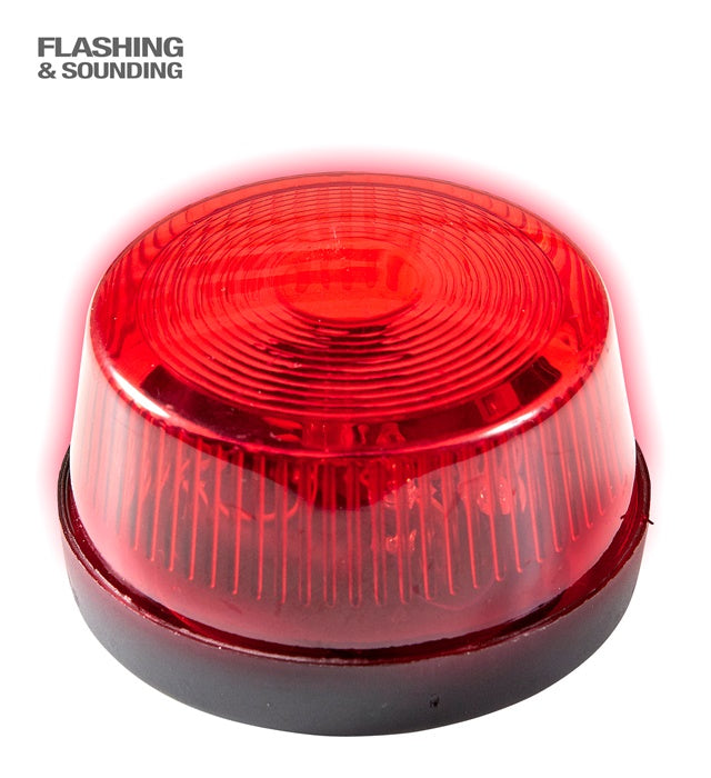 Rot blinkendes Warnlicht mit Sirene 7x4 cm