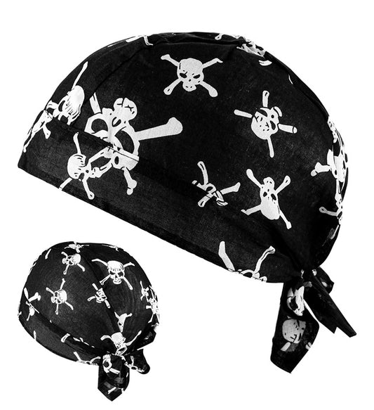Piratenkopftuch in klassischem Design für Fasnacht und Karneval