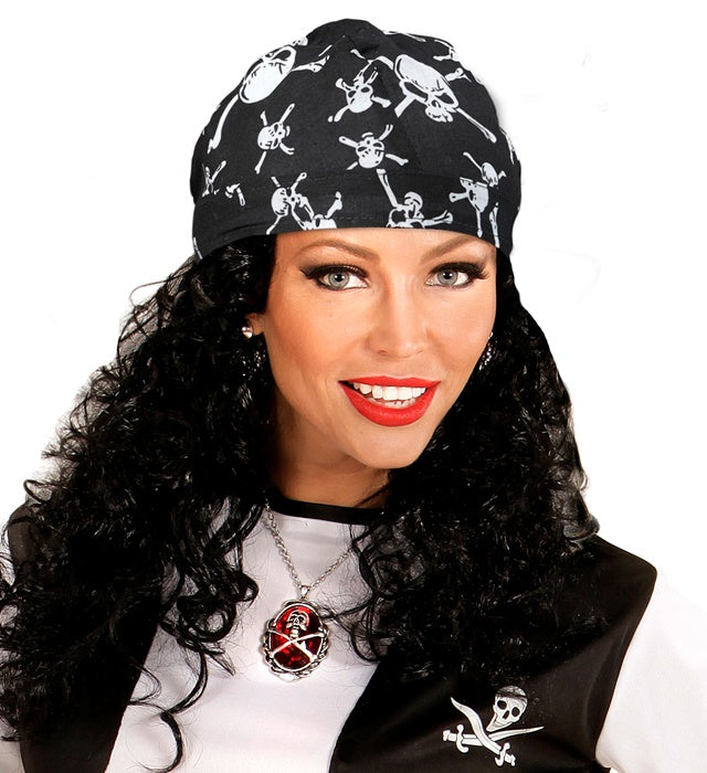 Piratenkopftuch in klassischem Design für Fasnacht und Karneval