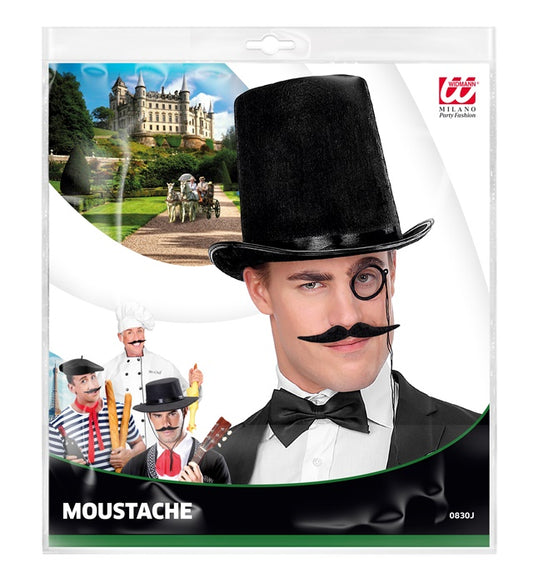 Schwarzer Dali-Schnurrbart zum Aufkleben für Fasnacht und Karneval