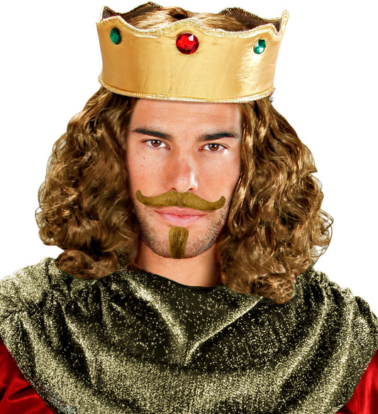 SCHNURR- UND SPITZBART KAVALIER selbst klebend - in 3 Farben sort.: grau, blond, braun