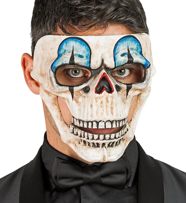 COMMEDIA DELL'ARTE TOTENKOPF CLOWNMASKE Beige / Hautfarbe