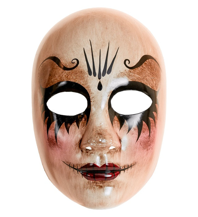 Commedia dell'Arte Maske Unheimliche Frau mit mysteriösem Design