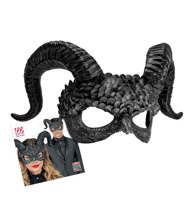 Dämonmaske im Commedia dell'Arte Stil für Fasnacht und Halloween