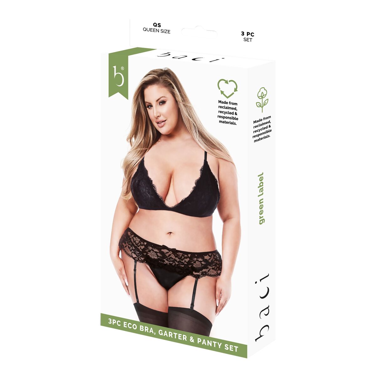 Unterwäsche-Set Baci Lingerie Schwarz (Queen size)