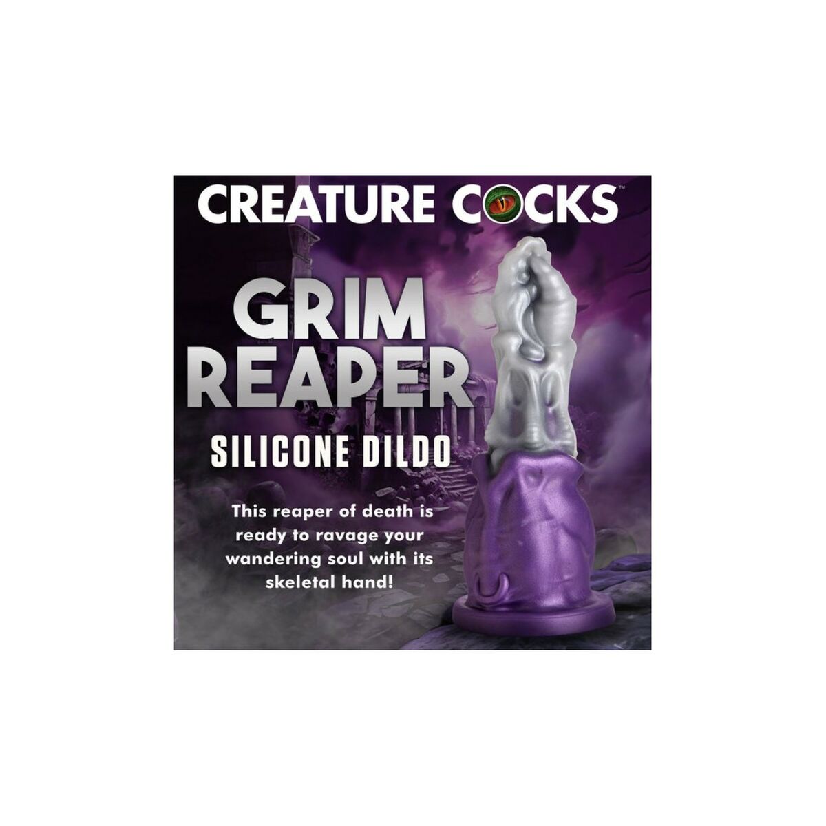 Natürliches Dildo XR Violett Silberfarben Ø 4,3 cm Ø 7,4 cm