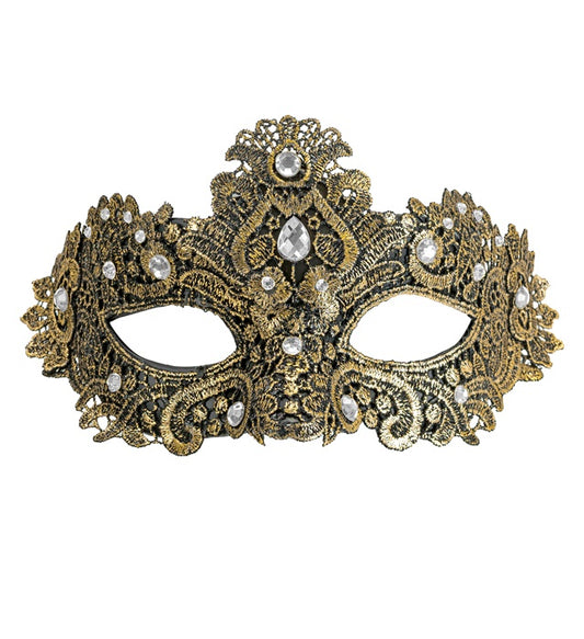 Goldene Theater Augenmaske für Fasnacht und Mottoparty