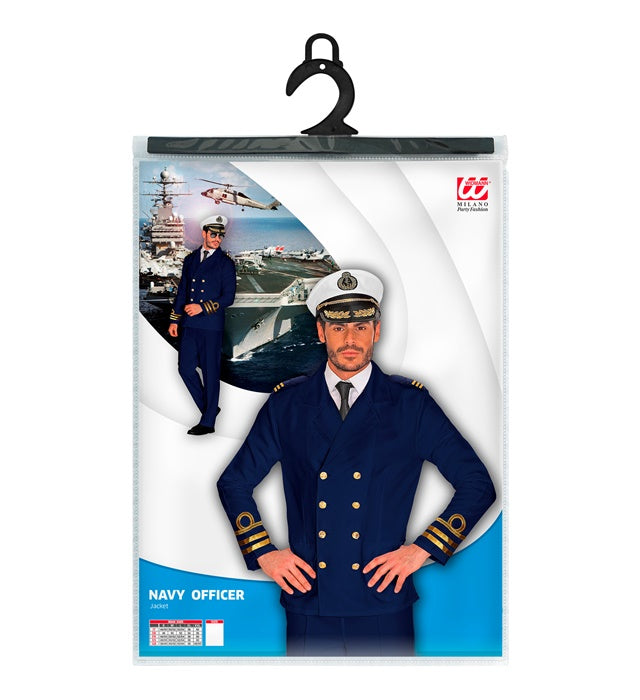 Admiral Kapitänsjacke mit goldfarbenen Details für Fasnacht und Mottoparty
