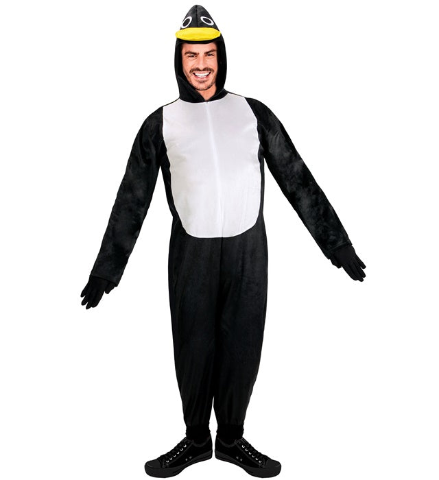 Pinguin-Overall mit Kapuze und Kopfverkleidung für Fasnacht