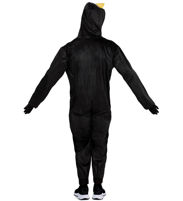 Pinguin-Overall mit Kapuze und Kopfverkleidung für Fasnacht