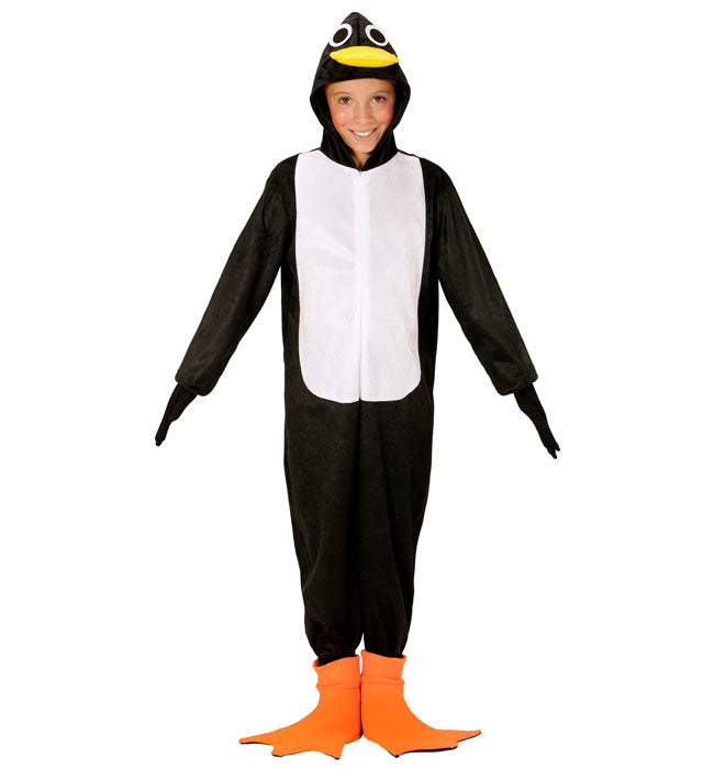 Pinguin-Overall mit Kapuze und Maske für Fasnacht und Karneval