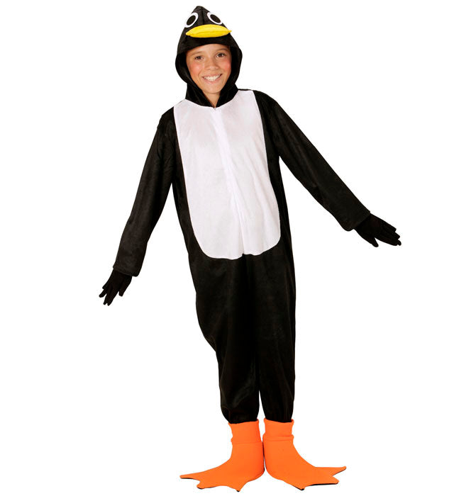 Pinguin-Overall mit Kapuze und Maske für Fasnacht und Karneval