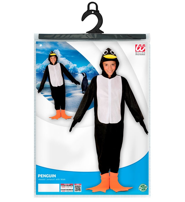 Pinguin-Overall mit Kapuze und Maske für Fasnacht und Karneval