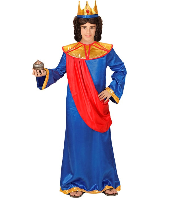 Melchior Kostüm mit Tunika und Krone Heilige Drei Könige Fasnacht Karneval