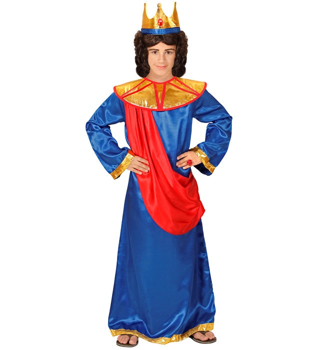 Melchior Kostüm mit Tunika und Krone Heilige Drei Könige Fasnacht Karneval