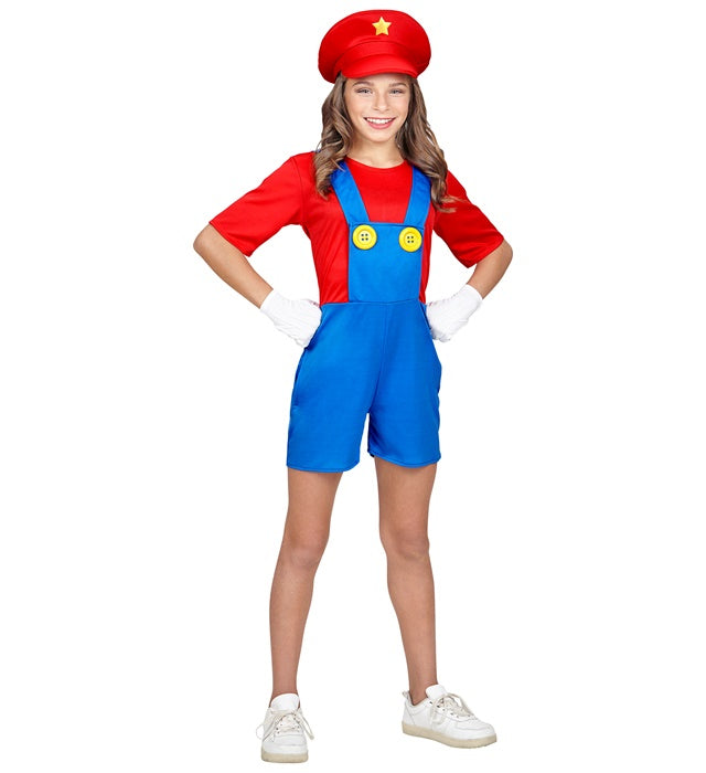 Super Klempner Kostüm mit Anzug und Hut für Fasnacht