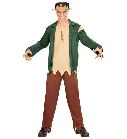 Monster-Kostüm mit Oberteil, Hose und Kopfteil für Fasnacht und Karneval