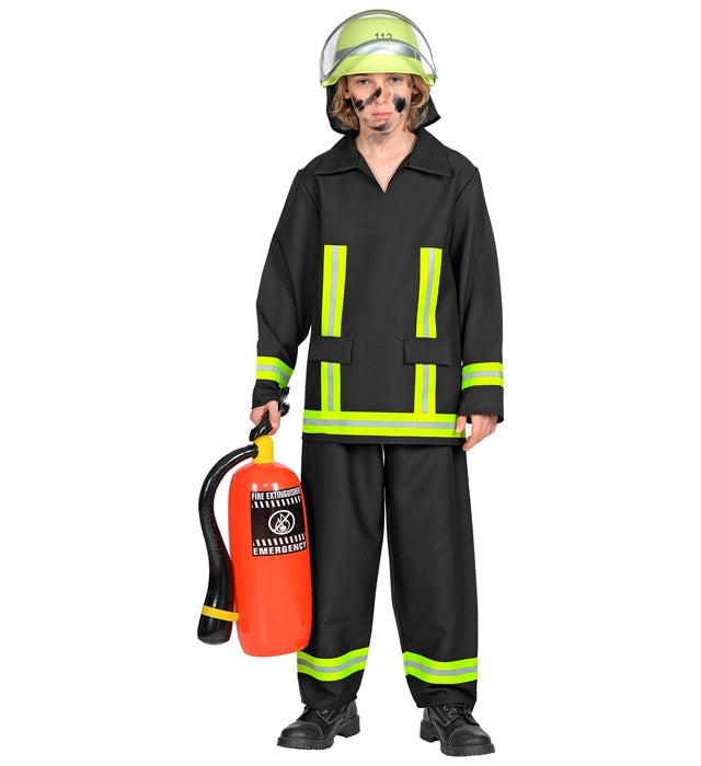 Feuerwehrmann-Kostüm bestehend aus Oberteil und Hose für Fasnacht und Karneval
