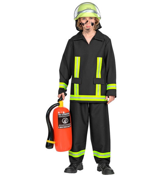Feuerwehrmann-Kostüm bestehend aus Oberteil und Hose für Fasnacht und Karneval