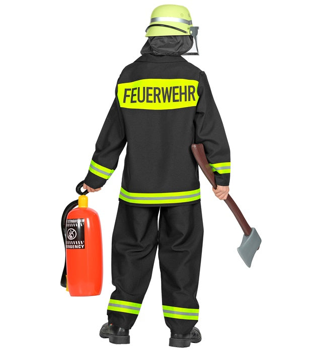Feuerwehrmann-Kostüm bestehend aus Oberteil und Hose für Fasnacht und Karneval