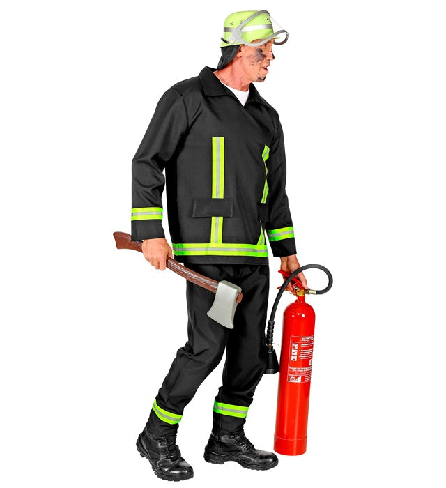 Feuerwehrmann-Kostüm mit Jacke und Hose für Fasnacht