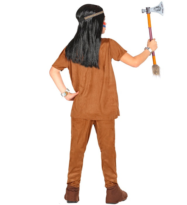 Indianer-Kostüm mit Oberteil, Hose und Stirnband für Fasnacht