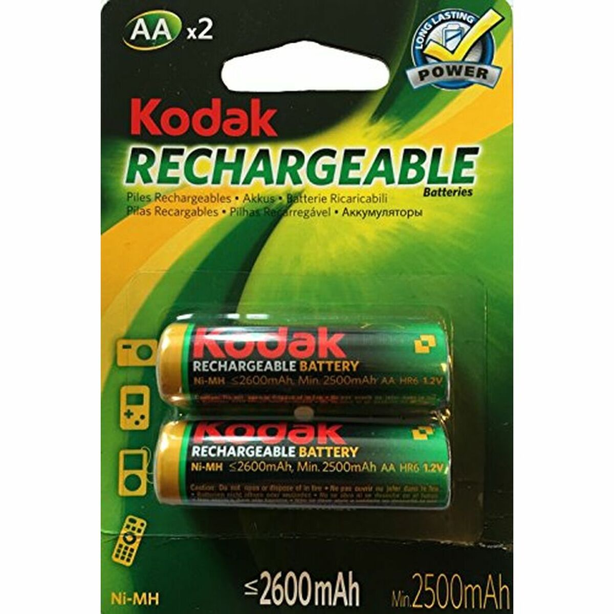 Kodak LR6 Ni-MH Akku AA 2600 mAh, 2 Stück