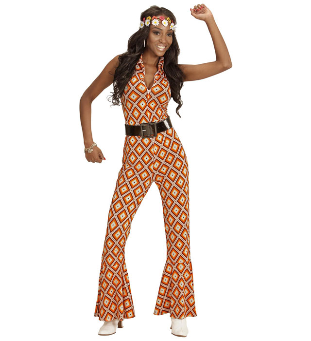 THE 70s GROOVY STYLE Rhombus Overall 70er Jahre Retro-Kostüm für Fasnacht