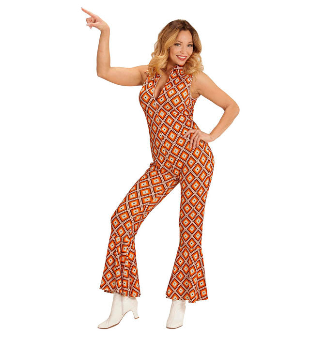 THE 70s GROOVY STYLE Rhombus Overall 70er Jahre Retro-Kostüm für Fasnacht